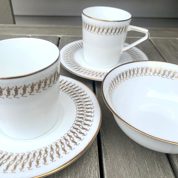 Yves Saint Laurent Other - YSL Rare Monogram Cup and Bowl Set